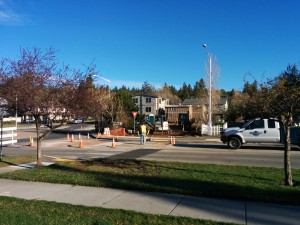 Water and sewer improvements for the new Townhomes on Newport Ave